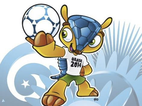 World Cup 2014 - sự kiện bóng đá hấp dẫn nhất hành tinh sắp diễn ra có linh vật là hình ảnh một con Tatu ba đai.