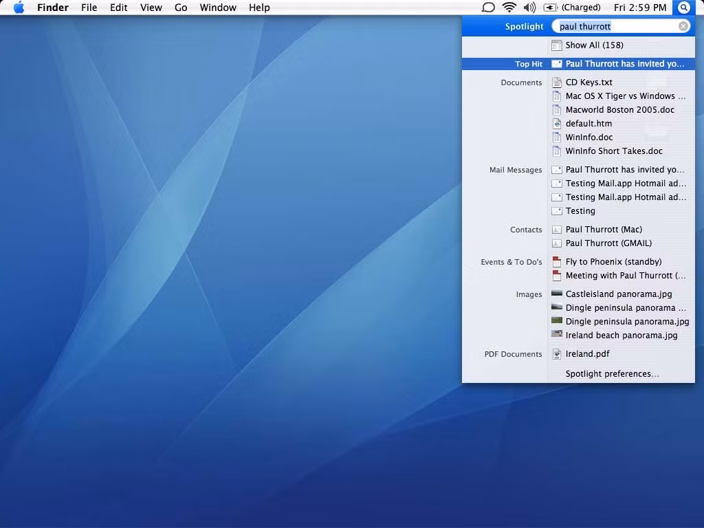 Chỉ cần nhấn Command + Spacebar, tìm kiếm Spotlight của Apple được đưa lên, cho phép bạn dễ dàng tìm kiếm tài liệu, âm nhạc. Ngoài ra, nó còn có chức năng làm toán cơ bản. Vì vậy, nếu bạn cần thực hiện phép tính, chỉ cần gõ vào thanh tìm kiếm.