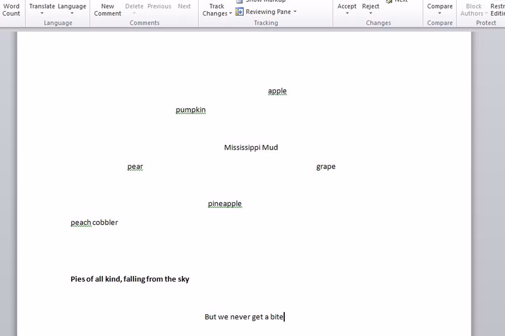 Bạn có thể sử dụng Word như một tấm bảng và viết ở bất cứ nơi nào trong trang Word. Chỉ cần nhấp đúp chuột vào bất kỳ vị trí nào, Word sẽ tự động nhập khoảng cách để giúp bạn nhập văn bản vào mọi nơi bạn muốn.