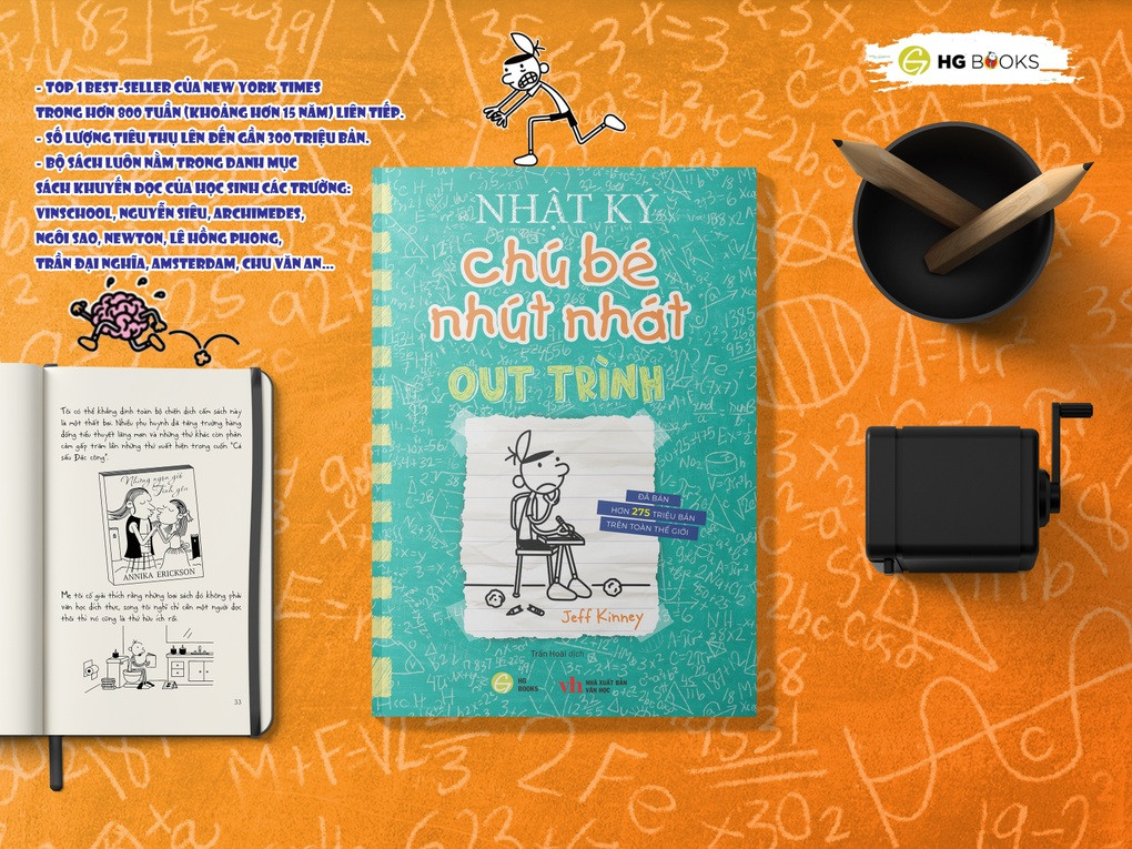 Bìa cuốn sách "Nhật ký chú bé nhút nhát - Out trình" tập 18 (Ảnh: Ban Tổ chức).