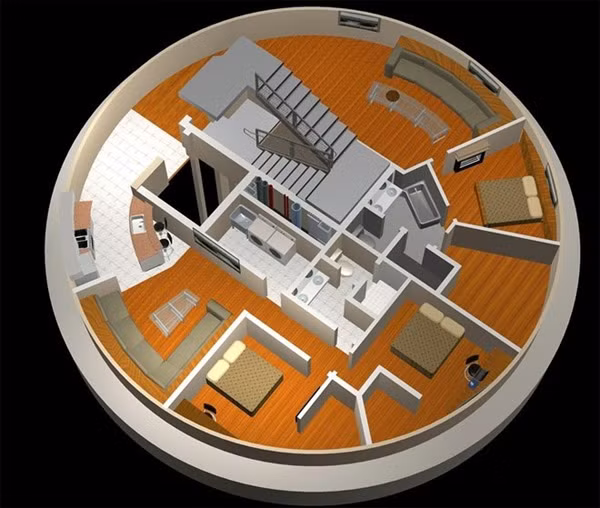 Mỗi tầng trong công trình có thể chứa tới 70 người. Ngoài vụ nổ hạt nhân, nó còn có thể giúp con người tránh các thảm họa khác như dịch bệnh, thiên tai, tấn công khủng bố. Nhiều tòa nhà ngầm tương tự cũng đã và đang mọc lên trên khắp đất Mỹ.