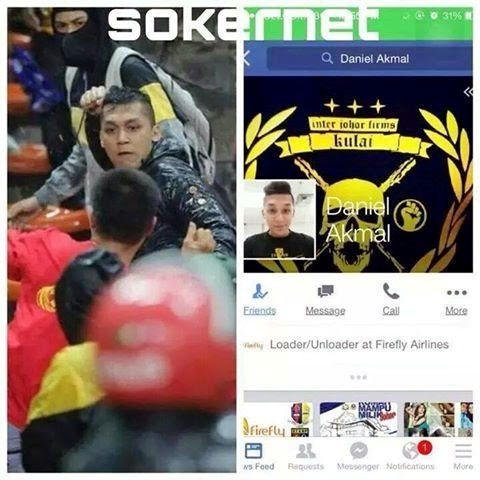 Một thành viên cốt cán được nhận diện của nhóm IJF đã đánh các cổ động viên Việt Nam trên sân Shah Alam.