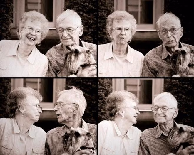 Nhìn những bức ảnh chụp cùng nhau với hàng loạt biểu cảm đáng yêu của đôi vợ chồng này, hẳn không ai là không thích thú và thấy được sự hạnh phúc của họ. Đây cũng là một trong những tấm hình về tình yêu từng rất nổi tiếng trên thế giới.