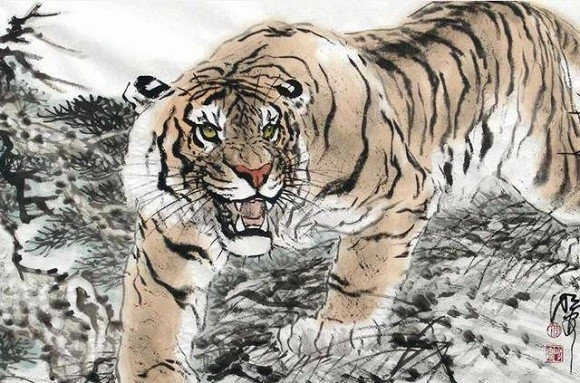  Những bức tranh thú dữ, tranh u ám: Treo tranh ở phòng khách vừa có tính trang trí vừa thể hiện suy nghĩ của gia chủ. Những bức tranh thú dữ hoặc u ám đều không tốt cho phong thủy bởi chúng biểu thị cho năng lượng tiêu cực. 