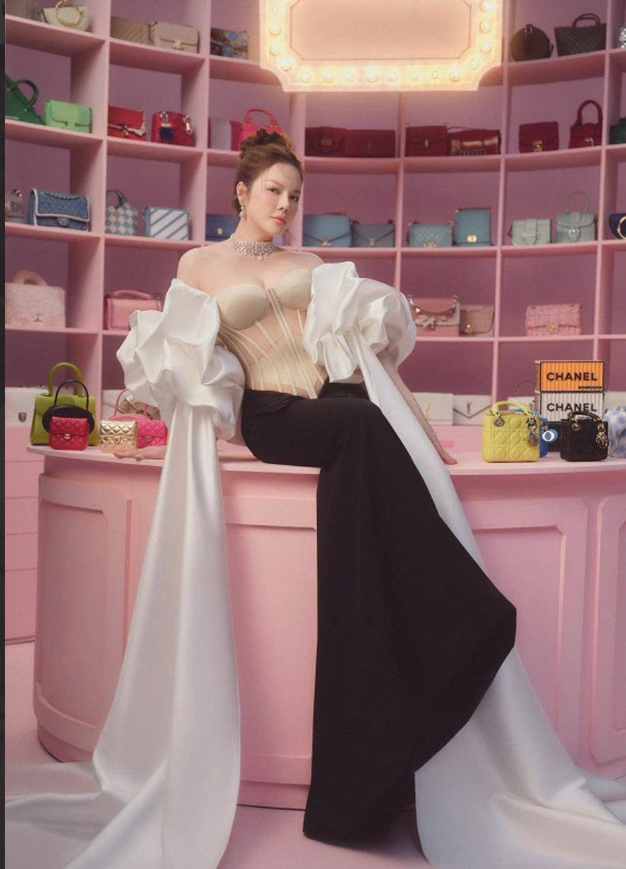 Bên cạnh bộ sưu tập trang sức kim cương, bất động sản, thì kho túi hiệu của Lý Nhã Kỳ cũng là đề tài khiến nhiều người chú ý. Cô từng khiến không ít khán giả, đặc biệt là các tín đồ thời trang trầm trồ khi chia sẻ một góc tủ hàng hiệu của mình, ngoài việc chất đầy những món phụ kiện đắt giá, khu vực để hàng hiệu của người đẹp còn được sơn hồng, làm tăng thêm độ xa xỉ, thời thượng.