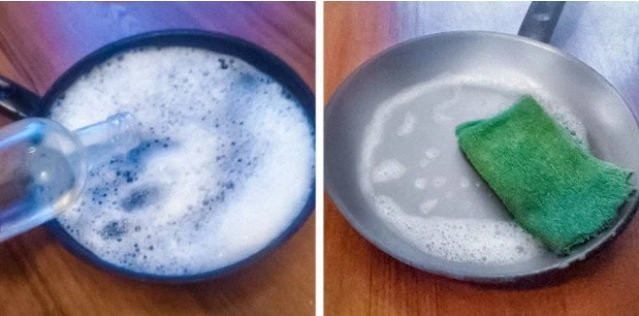 6 meo don gian giup lam sach vet dau mo tren do dung nha bep