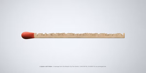 Lửa không phân biệt một que diêmhay cả dãy nhà. Vì vậy, khi thấy dấu hiệu của hỏa hoạn hãy gọi ngay cho cứu hỏa.