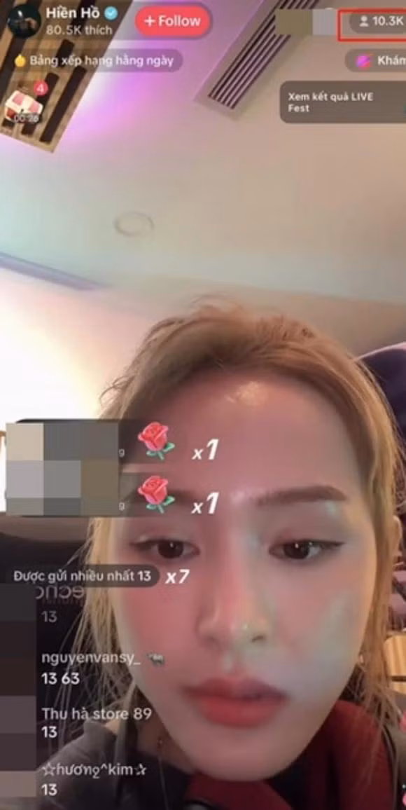 Bat ngo livestream, Hien Ho bi nhieu nguoi 