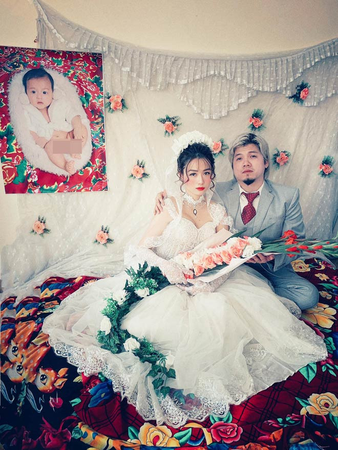 Cap doi cuoi lai sau 10 nam, bo anh cuoi cuc doc