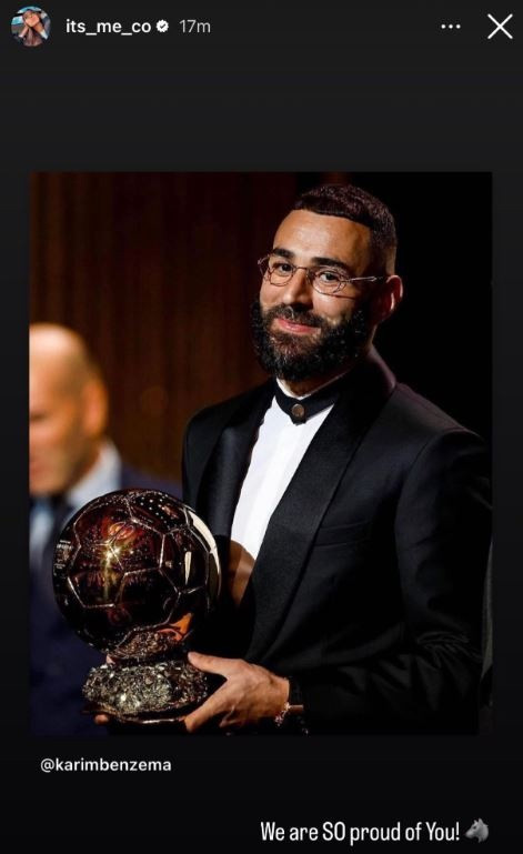 Benzema dua ca vo va ban gai den du gala Qua bong vang-Hinh-3