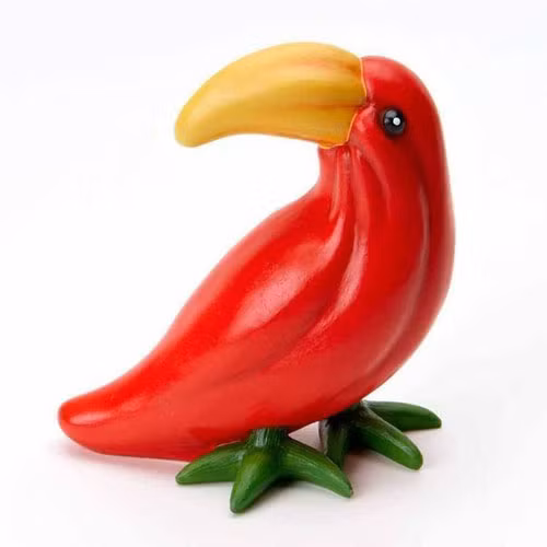 Chú chim nhỏ nhắn được tạo từ trái ớt.