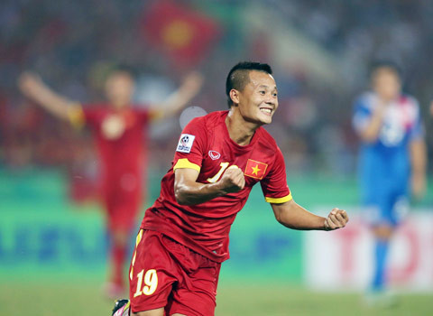 Thành Lương cùng các đồng đội đang làm Malaysia run sợ trước những gì đã thể hiện ở vòng bảng AFF Cup năm nay. Ảnh: Bongdaplus.