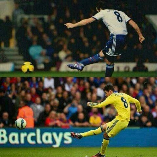 Pha đá phạt thành bàn vào lưới Crystal Palace, Oscar (Chelsea) làm cho các CĐV của Chelsea thấy đâu đó hình ảnh Frank Lampard trên sân.