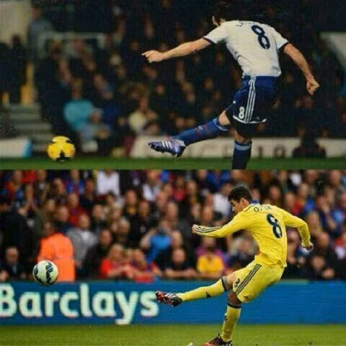 Pha đá phạt thành bàn vào lưới Crystal Palace, Oscar (Chelsea) làm cho các CĐV của Chelsea thấy đâu đó hình ảnh Frank Lampard trên sân.