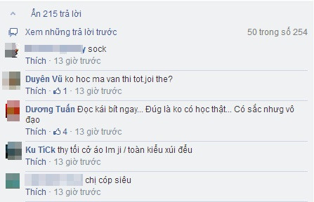 Những comment mỉa mai trình độ học vấn của Bà Tưng
