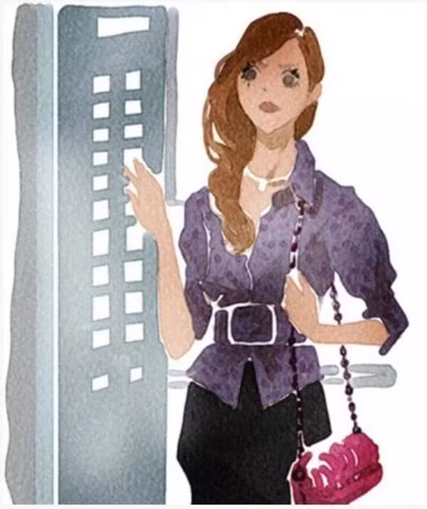 Khi bạn đang ở trong thang máy với đối tượng mà bạn nghi ngờ đang theo dõi bạn, hãy đứng vào góc và chạm tay vào nút đóng/mở cửa thang máy. Nguồn: Sina Weibo.