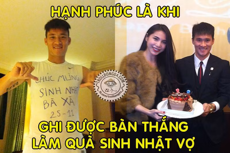 Bàn thắng trong trận đấu với Lào thêm đặc biệt vì nó là món quà mà Công Vinh muốn dành tặng đến người vợ xinh đẹp Thủy Tiên.