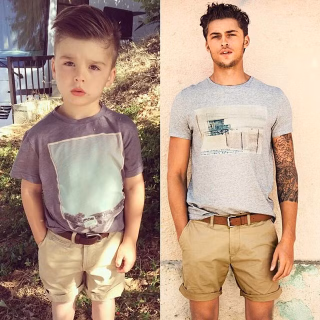 Ryker rất "hợp tác" với mẹ khi thực hiện những shot hình nhái như thế này.