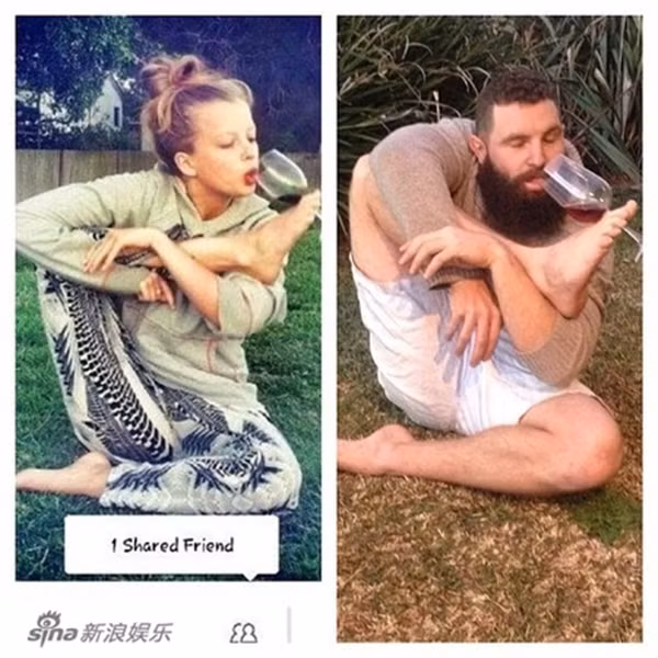 Bộ ảnh được đông đảo cư dân mạng truyền tay nhau kèm theo những trích dẫn hài hước. Nhiều người còn tỏ ra ngạc nhiên và thích thú khi những động tác siêu khó mà chỉ những người tập Yoga lâu năm mới làm được cũng không làm khó được anh chàng như động tác này...