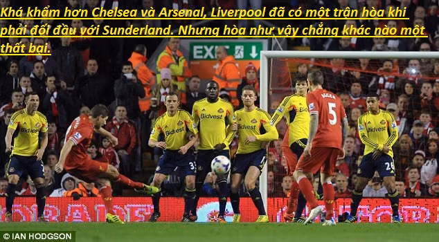 Liverpool đã 3 trận không biết đến mùi chiến thắng. Vòng đấu vừa qua, họ đã bị cầm hòa bởi Sunderland.