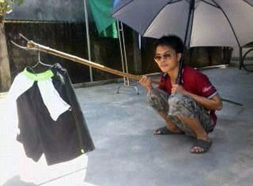 Gậy phơi di động.