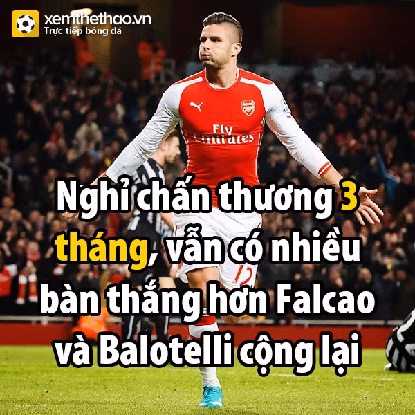 Đánh dấu sự trở lại của mình sau chấn thương, Giroud đã có cú đúp vào lưới của Newcastle để giúp Arsenal có chiến thắng 4-1.