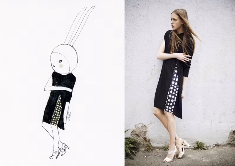 Trong ảnh Fifi Lapin đang diện một thiết kế trẻ trung của hàng Sonia Rykiel.