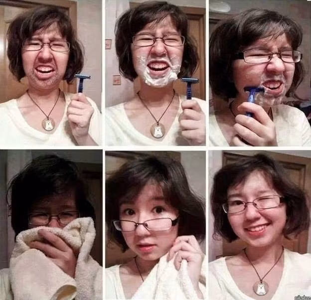 Khi con gái có râu.