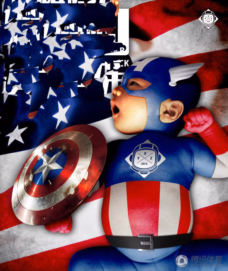 Đội trưởng Mỹ tất nhiên là phải ủng hộ đội tuyển quốc gia rồi.