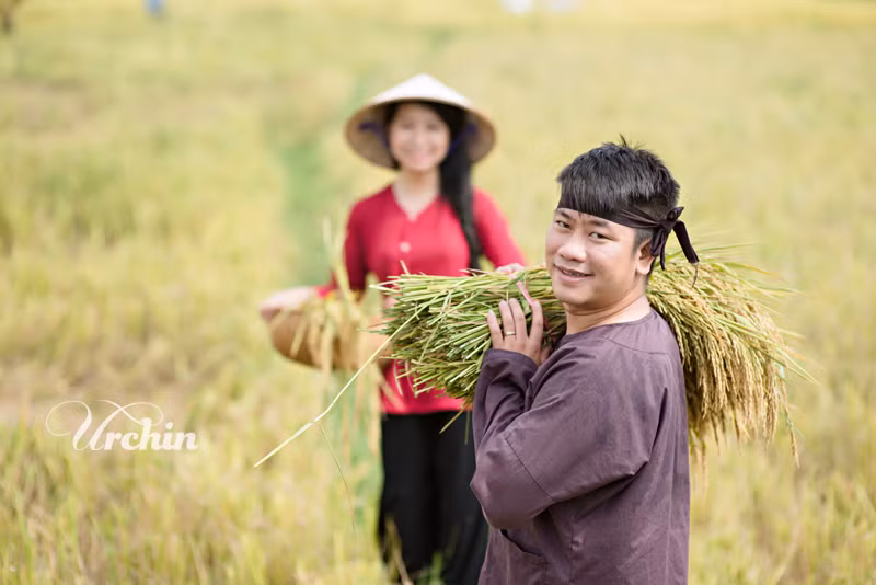 Nhìn vào album cưới của cặp đôi Tuấn - Quỳnh, thiên nhiên là chủ đạo nên sẽ làm cho người xem thấy sự nhỏ bé của con người trước cánh đồng rộng lớn. Nhưng có sức người và tình yêu họ sẽ khắc phục được thiên nhiên.
