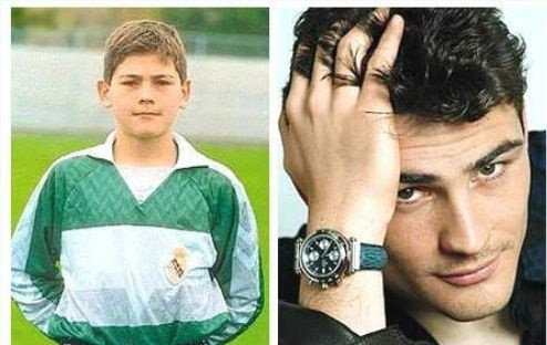 Iker Casillas (Real Madrid) với khuôn mặt ngây thơ, trắng trẻo đã làm hút hồn biết bao nhiêu cô gái ngay từ khi còn bé.