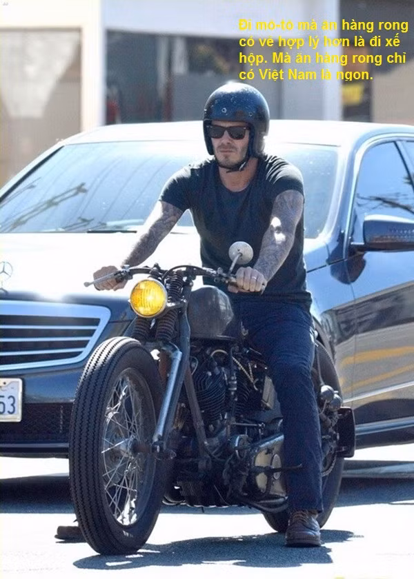 Nhưng bất ngờ nhất đó là phát biểu của Beck trước khi rời Việt Nam đó là anh rất mê những đồ ăn ở gánh hàng rong tại Việt Nam, đặc biệt là món phở. Cư dân mạng Việt đã có ngay tấm hình chế Beck cưỡi mô tô đi ăn quà vặt ở Việt Nam.