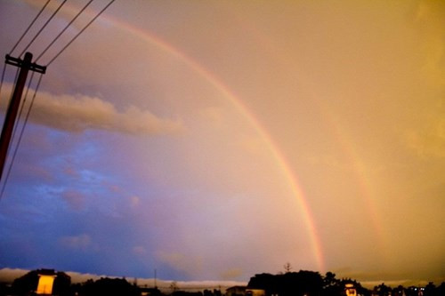 Cầu vồng đôi ở Hải Dương.