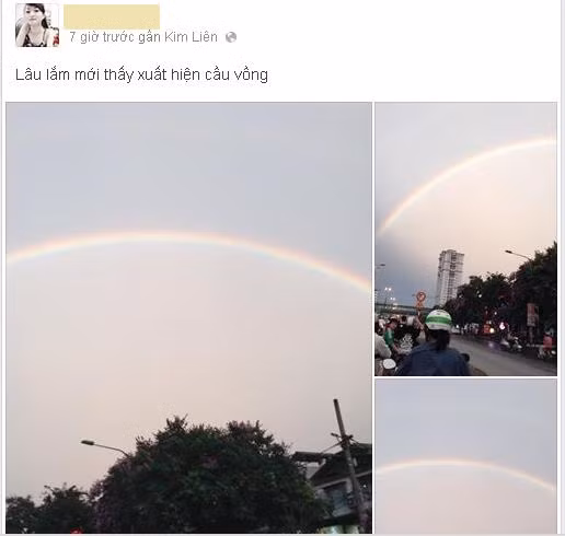 Cầu vồng tuyệt đẹp xuất hiện sau cơn mưa chiều qua (27/5) gây thích thú cho rất nhiều người dân, bạn trẻ ở Hà Nội.