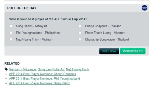 Ngoài Thành Lương và Hoàng Thịnh của Việt Nam, trong sách này còn có Rahim của Malaysia, Phil Younghusband của Philippines, Chappuis và Songkrasin của Thái Lan.