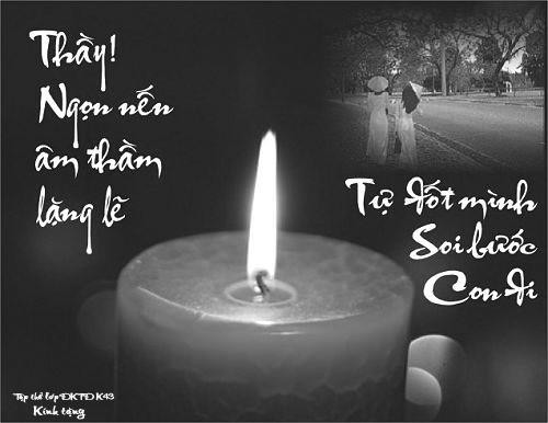 Thầy cô luôn là ngọn đèn sáng để các học trò noi theo.