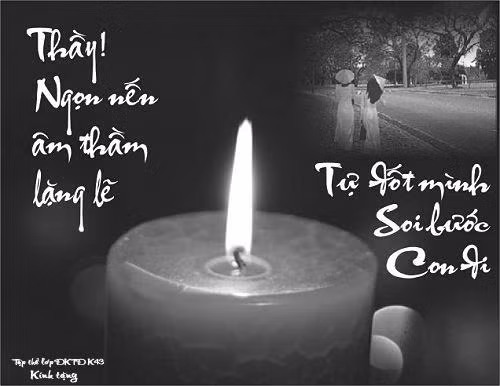 Thầy cô luôn là ngọn đèn sáng để các học trò noi theo.