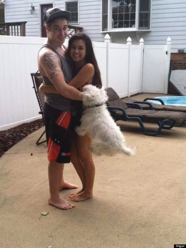 Cô chủ! Sao lại ôm ấp anh chàng đó thân mật vậy? Tôi nè!