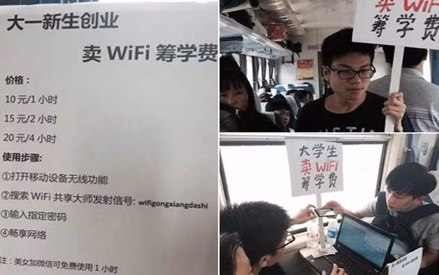 Dịch vụ của nam sinh viên này có vẻ rất đắt hàng.