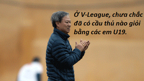 Sau khi bị "ném đá" quá nhiều về những phát ngôn của mình về U19 VN, ông Hải đã bất ngờ tuyên bố rằng ít có cầu thủ V.League nào đá hay được như những cầu thủ mà U19 VN đang có. Sau khi bị "ném đá" quá nhiều về những phát ngôn của mình về U19 VN, ông Hải đã bất ngờ tuyên bố rằng ít có cầu thủ V.League nào đá hay được như những cầu thủ mà U19 VN đang có.