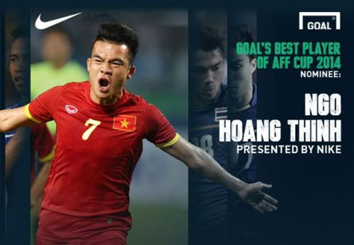 Hiệu quả trong phòng ngự, mạnh mẽ trong tấn công Hoàng Thịnh xứng đáng cho danh hiệu cầu thủ xuất sắc nhất AFF Cup 2014. Ảnh: Goal.