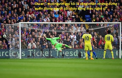 Sau World Cup, người ta gọi Oscar là "công nhân", nhưng trong trận đấu vừa qua mà đặc biệt là pha đá phạt thành bàn những người gọi anh là "công nhân" - mất chất nghệ sĩ Brazil... phải suy nghĩ lại.