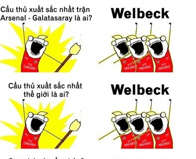 Khi trận đấu kết thúc, câu cửa miệng của các fan Arsenal là Welbeck! Welbeck!