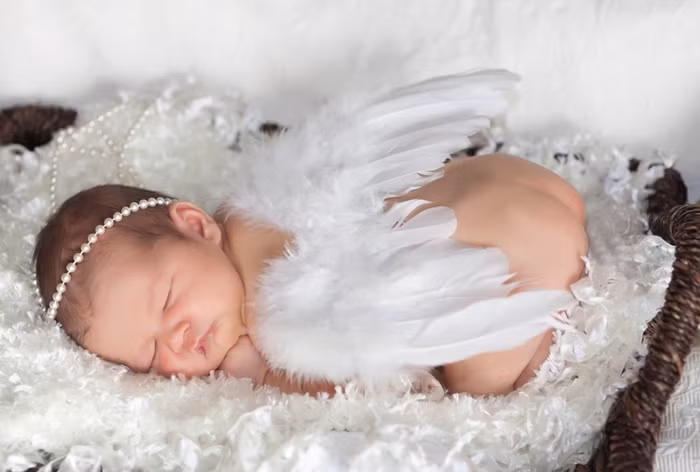 Thiên thần này lười quá, ngủ suốt ngày thôi.