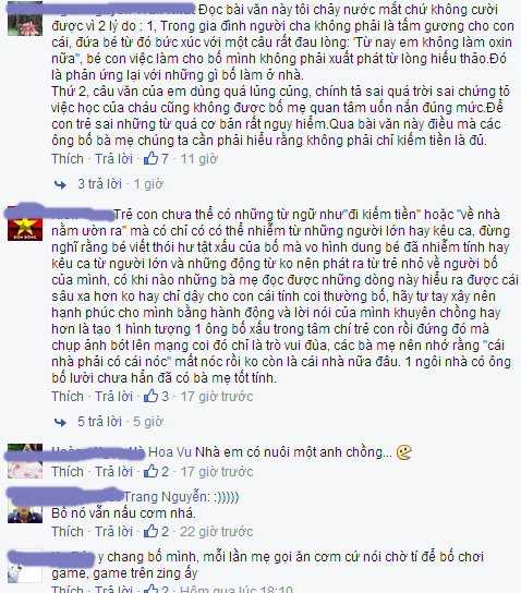 Nhiều quan điểm về gia đình, về giáo dục con cái được chia sẻ nghiêm túc.