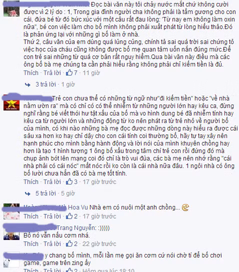 Nhiều quan điểm về gia đình, về giáo dục con cái được chia sẻ nghiêm túc.