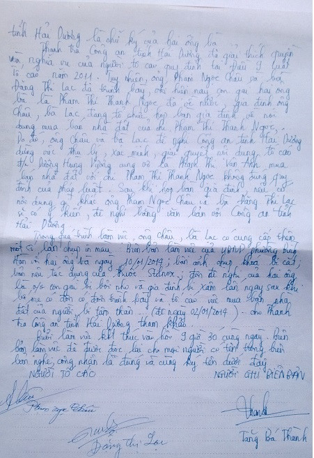 ... nêu rõ lý do vì sao đề nghị dừng giải quyết lùm xùm mua bán nhà đất.