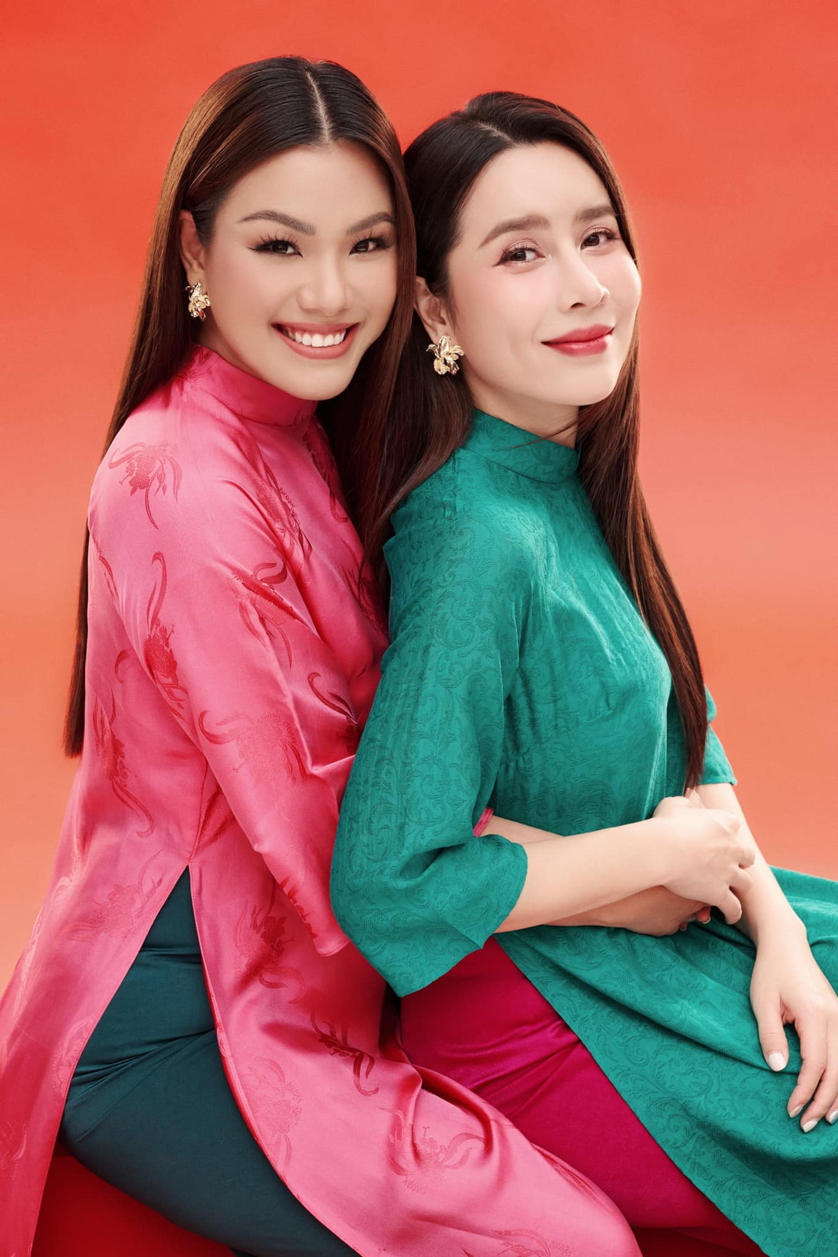 Luu Huong Giang khoe bo anh ao dai Tet cung Phuong Vy-Hinh-3