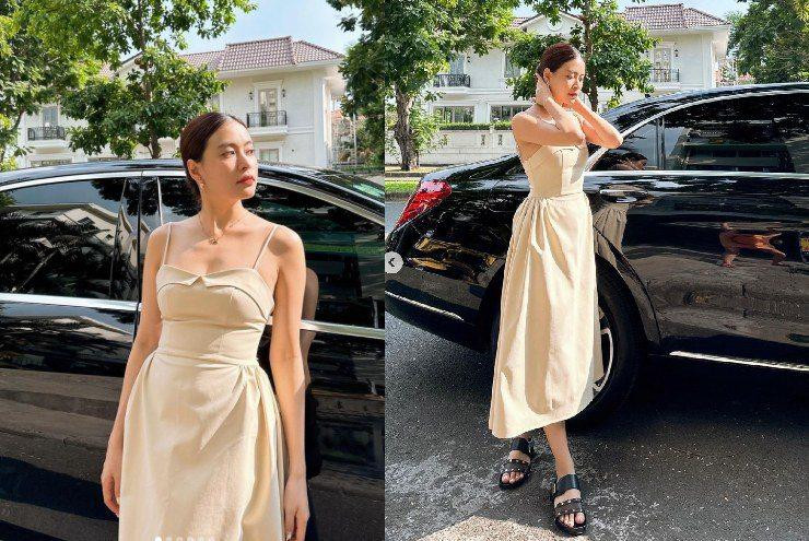 hời trang thường ngày của người đẹp lại nhẹ nhàng, đơn giản hơn.