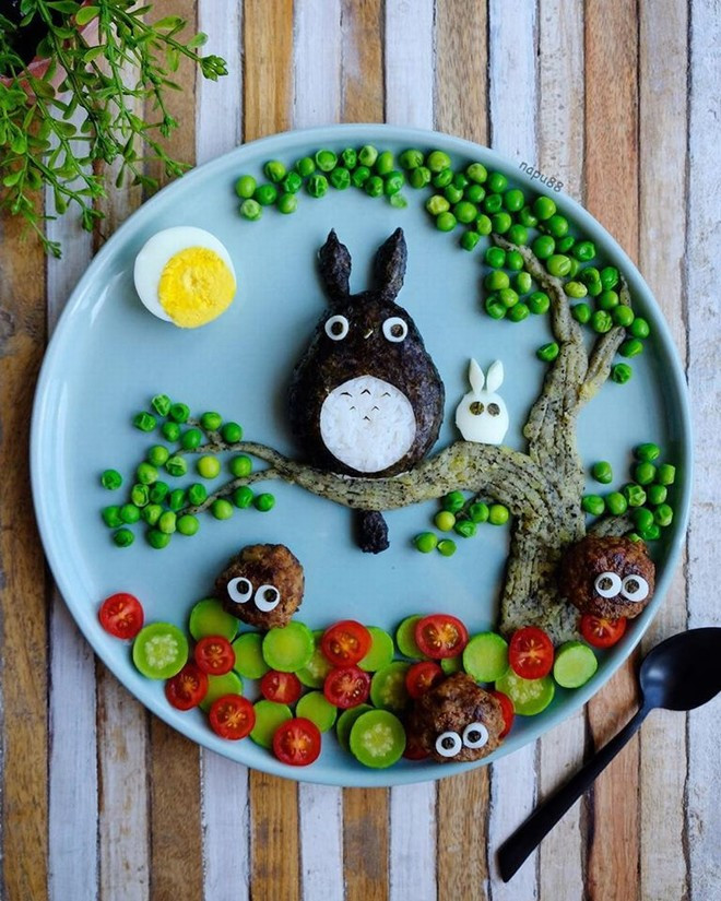 Dia com trang tri dep nhu tranh ve cua ba me 8X-Hinh-10